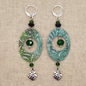 Watercolor Earrings Rainforest
